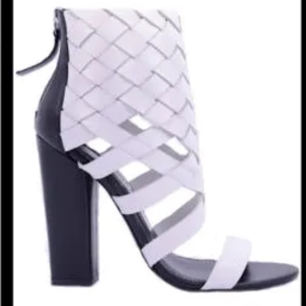 Elegant White Strappy Heels by kamilla Sovguaard london